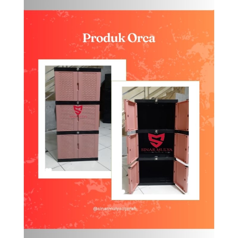 ORCA MINI SUSUN 3 LEMARI PLASTIK ROTAN SUSUN 3 LEMARI PLASTIK SUSUN 3 KUNCI LEMARI PLASTIK KUNCI LEM