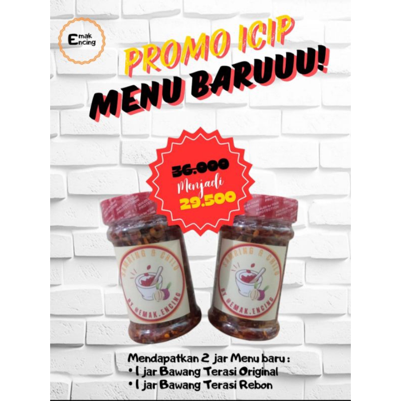 

PROMO ICIP MENU BARU ! BAWANG TERASI