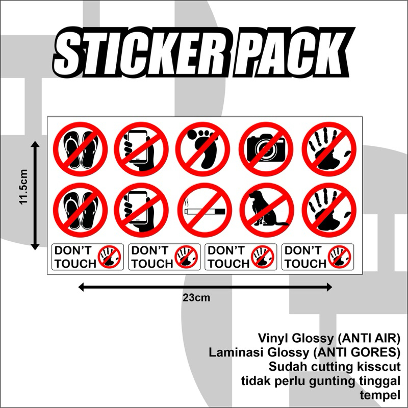 

HARGA GROSIR STIKER DILARANG | STICKER DILARANG | STIKER JANGAN DI PEGANG | STIKER DONT TOUCH | STIKER JANGAN DI INJAK | STIKER DILARANG MEROKOK