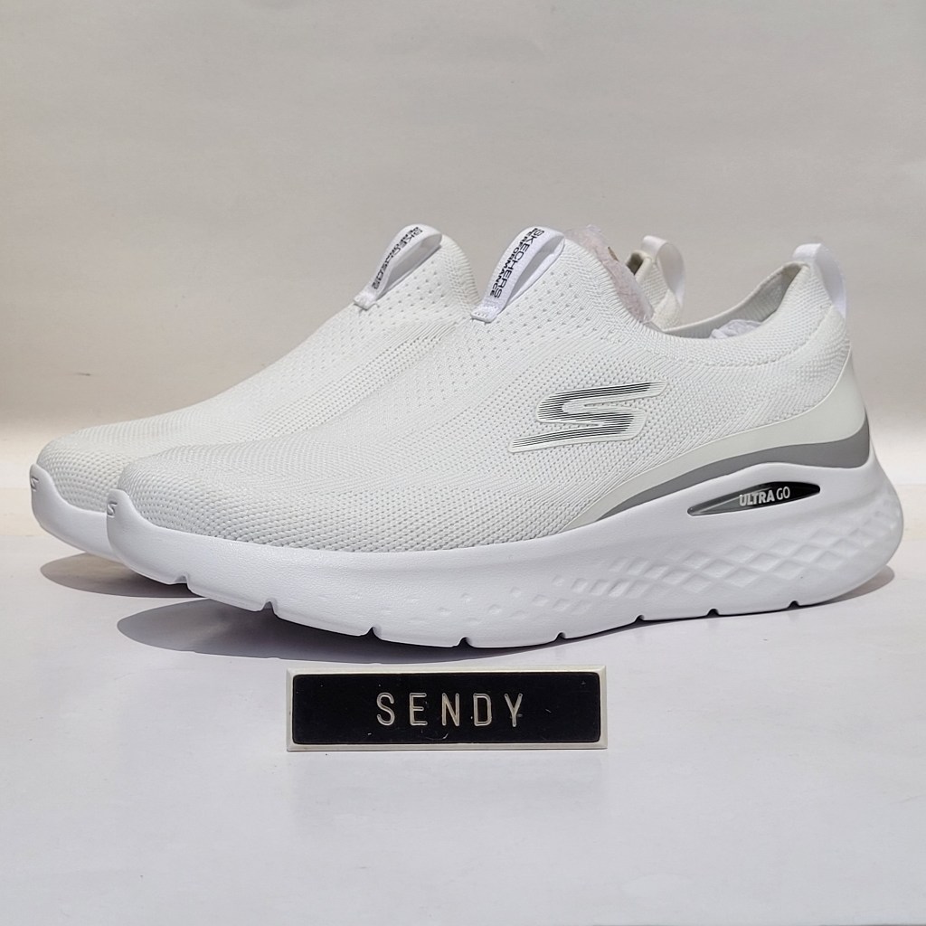 Skechers Go Run Lite Aurora Sky Original 100% Ori Asli Authentic 129440/WBK White Black Warna Putih 