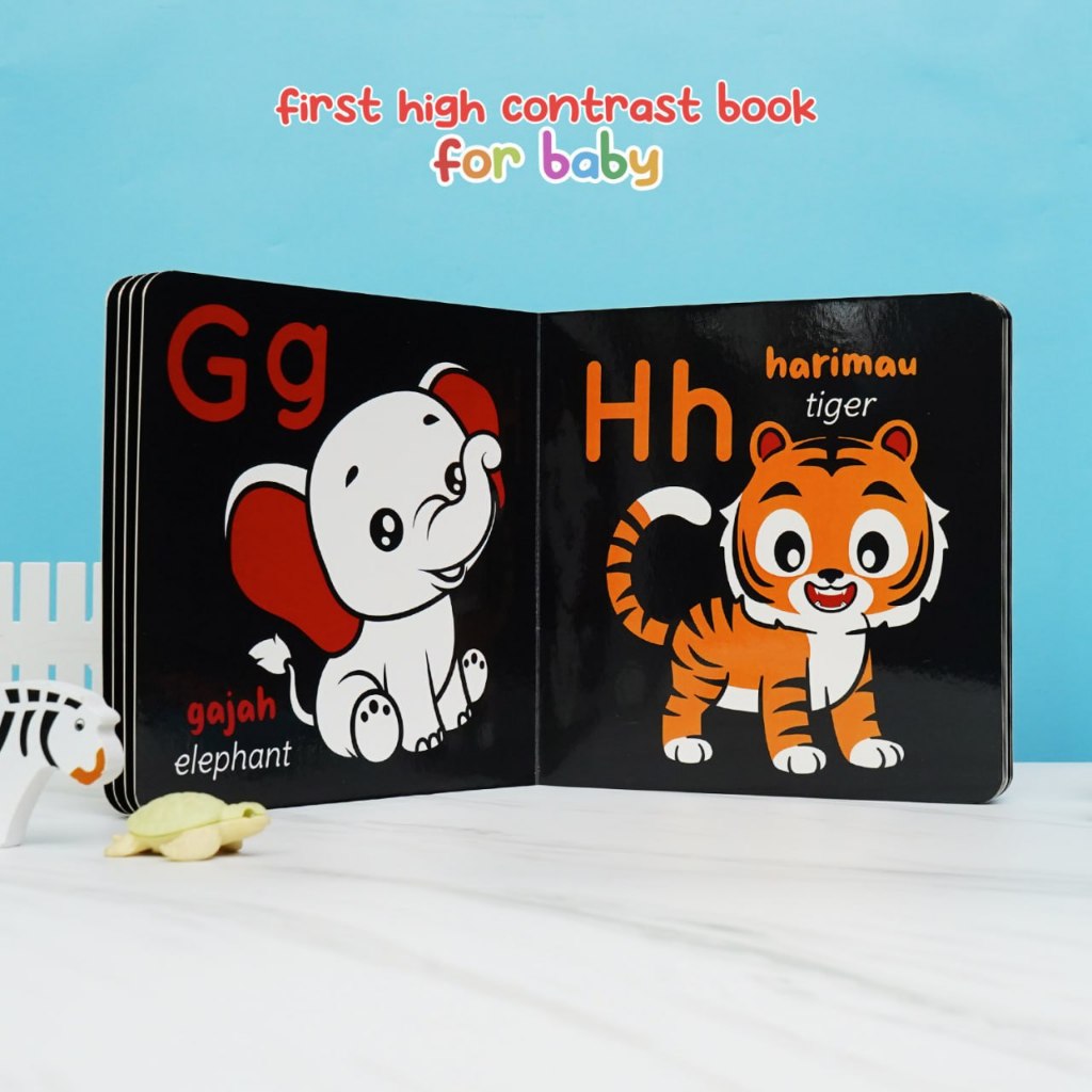 ABC For Baby 123 For Baby Buku Bayi ABC Buku Bayi 123 Buku Bayi Bergambar High Contrast