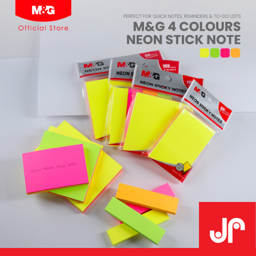 

M&G STICKY NOTES NEON 100 SHEETS/ STICKY MEMO NEON COLOR PENANDA KALIMAT
