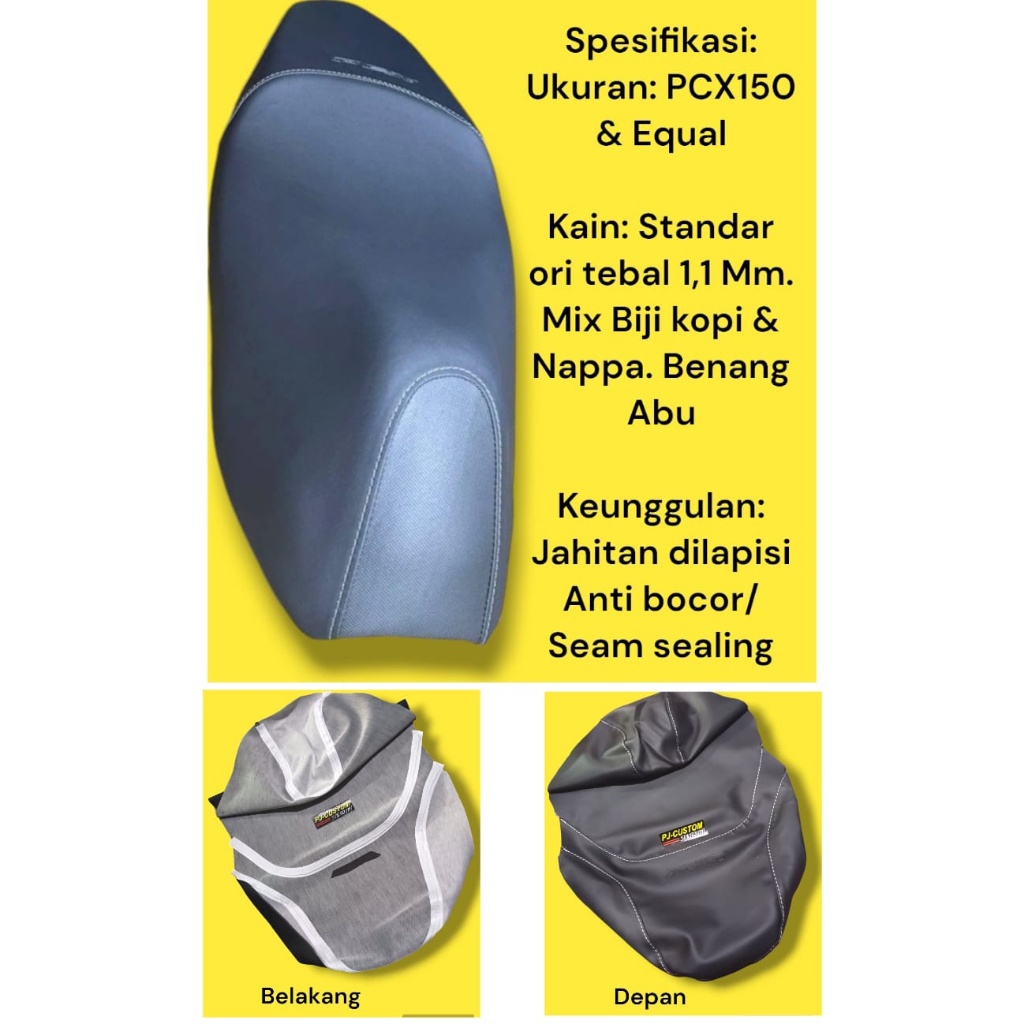 kain cover jok motor pcx motif biji kopi