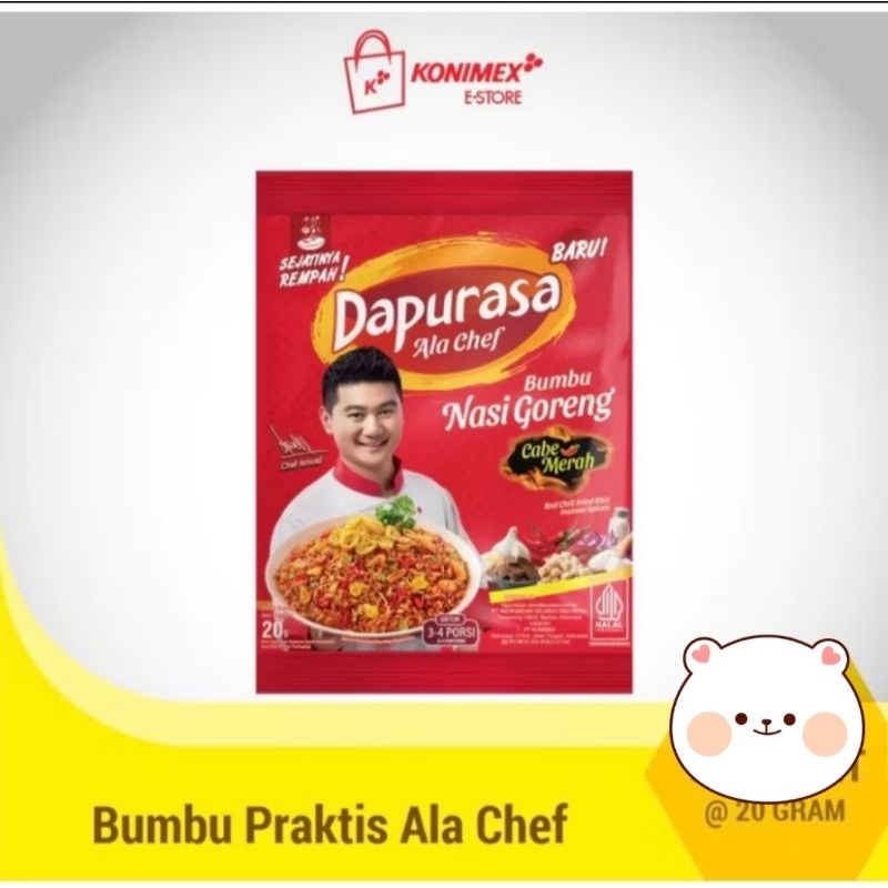 

DAPURASA BUMBU NASI GORENG PRAKTIS ALA CHEF RASA CABE MERAH 1' SACHET