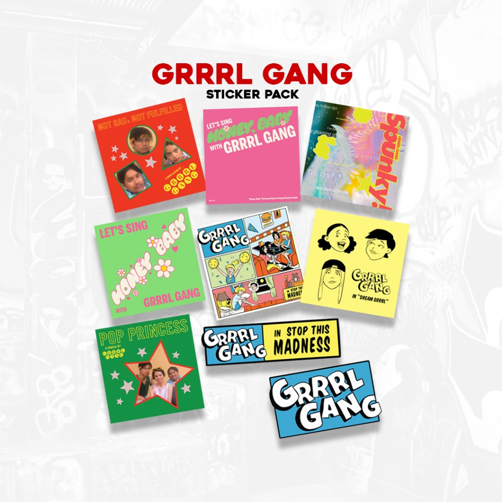 

Grrrl Gang-Sticker Pack | Stiker Band | Band Lokal Pop Punk Band Indie | Stiker Helm | Sticker vinyl