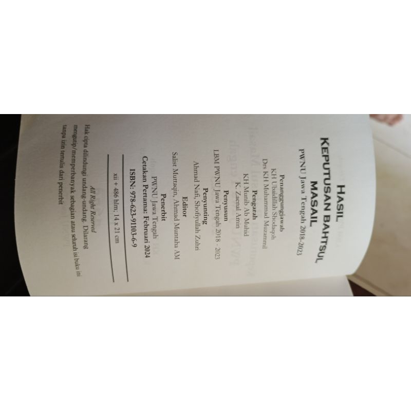 Kumpulan Hasil Bahtsul Masail PWNU JATENG