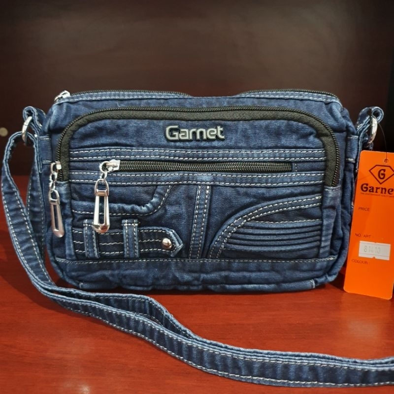 Tas selempang wanita bahan jeans denim