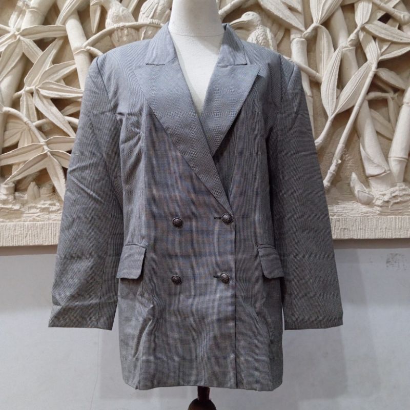 Blazer / Blazer Wanita / Blazer Formal / Blazer Casual / Blazer Motif Kotak Kotak