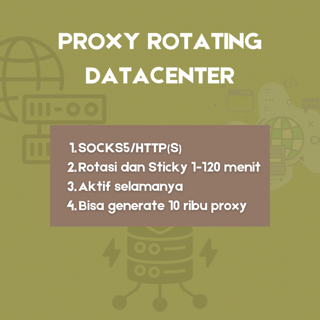 PREMIUM PROXY ROTATING DATACENTER HIGH SPEED HTTP(S)/SOCKS5