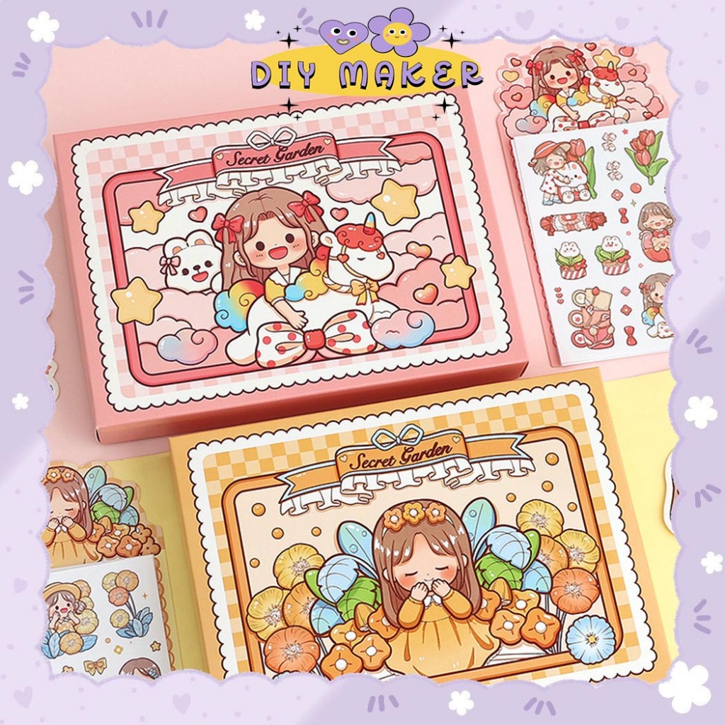 

DM Notebook Buku Binder Set / Diary Set Edisi Secret Garden Handbook Buku Diary Buku Tulis TLD100