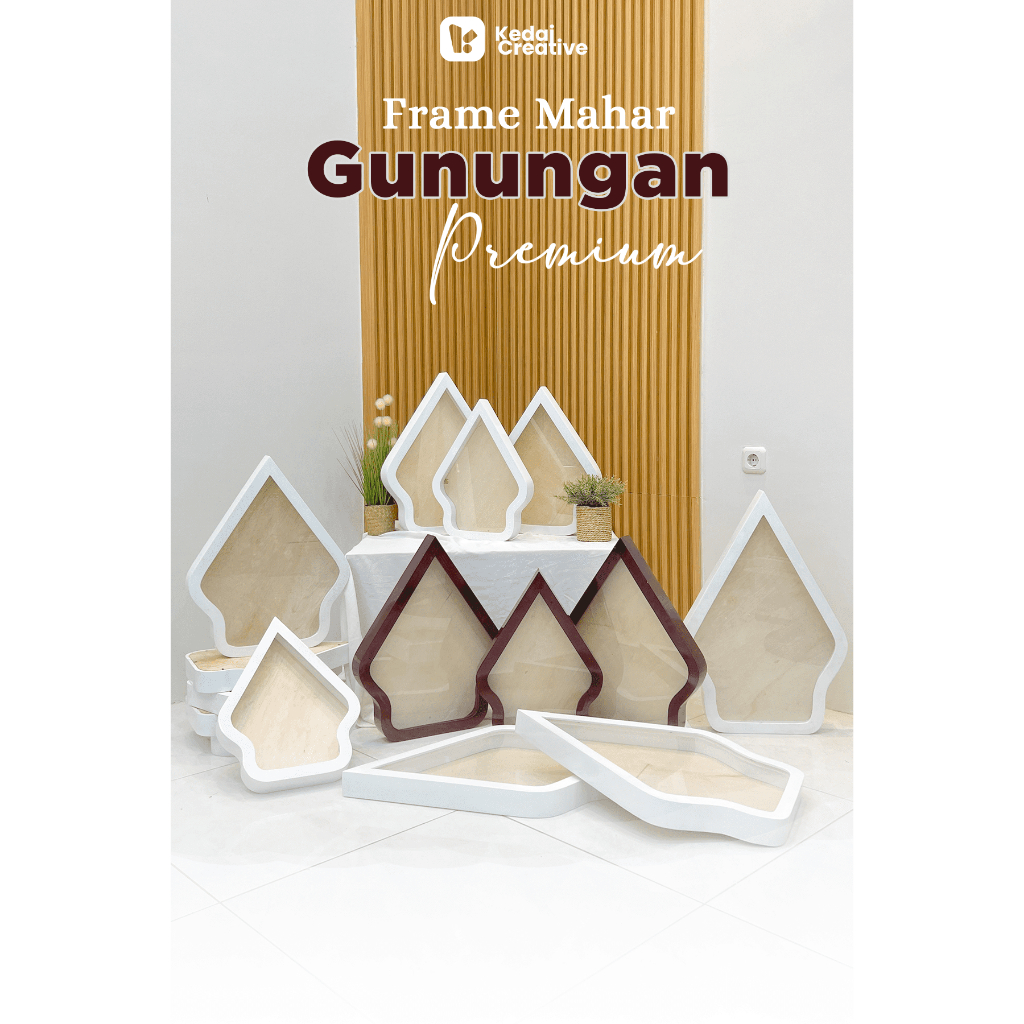 Kedai Creative Frame Figura Mahar Gunungan Wayang PREMIUM  Ukuran 30x40 35x45 40x50