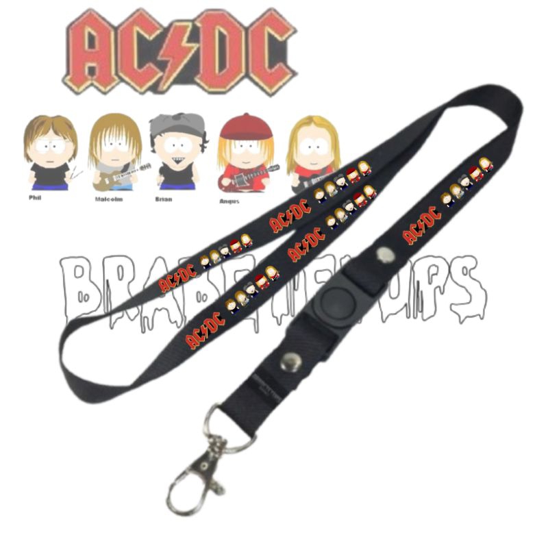 

LANYARD ACDC / TALI LANYARD BAND / LANYARD ART / GANTUNGAN HANDPHONE NAME TAG KARTU NAMA ID CARD / LANYARD POLOS / LANYARD HITAM