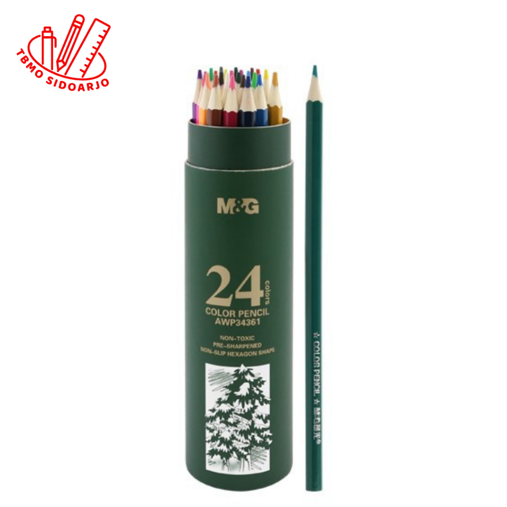 

TBMO M&G Pensil Warna 24 Warna Kemasan Tabung Hijau AWP36821