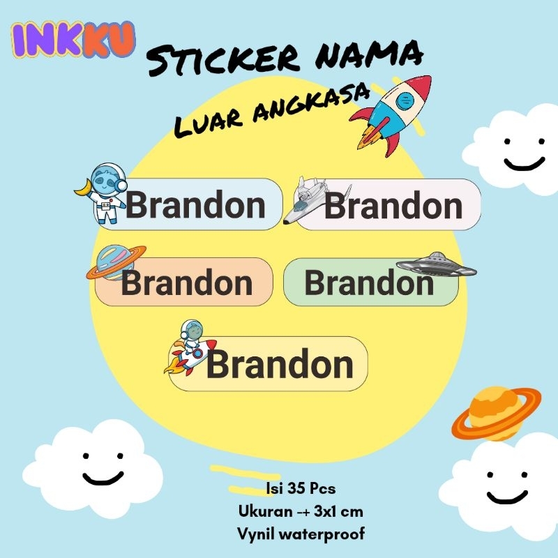 

Sticker Label nama Luar Angkasa/ stiker nama anak laki laki/ stiker nama roket/ stiker buku sekolah/ setiker lucu/ label nama anak/ label Tumblr