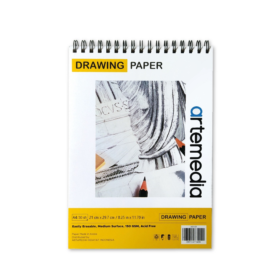 

READY STCOK Artemedia Drawing Paper Book A4 Wire Bound Sketchbook