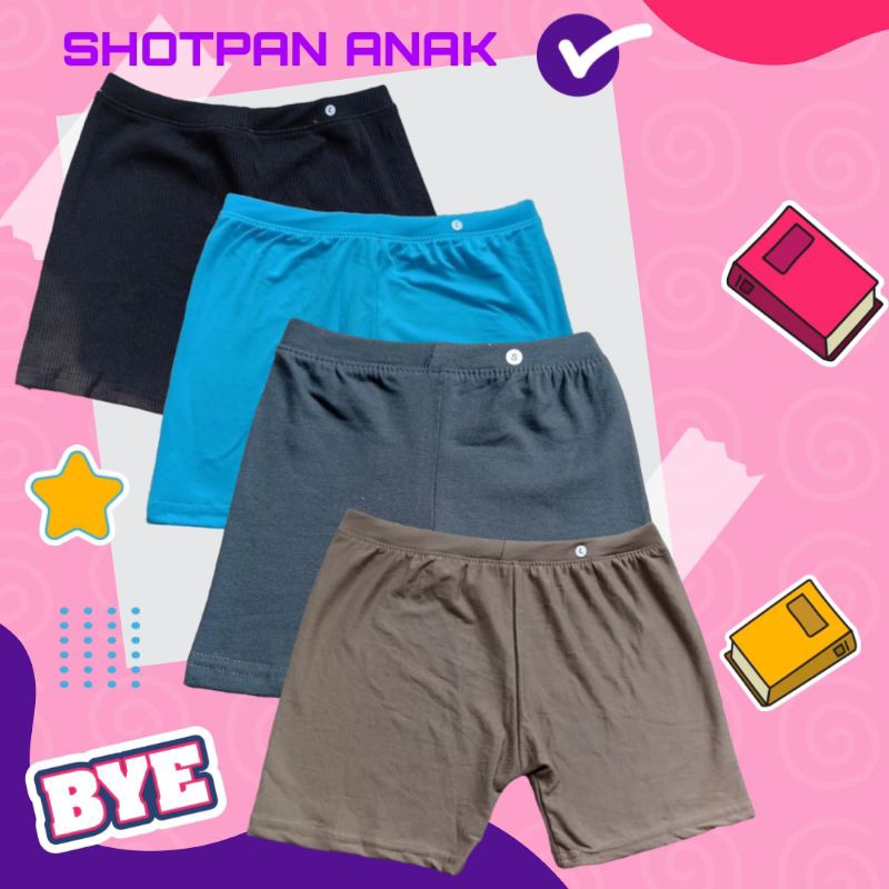 shortpant anak/celana pendek anak perempuan/celana legging shot pendek anak/boxer anak