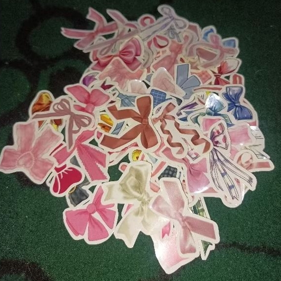 

60PCS+ PITA AESTHETIC | PITA LUCU AESTHETIC | RIBBON CUTE AESTHETIC STICKER | STICKER GAMBAR PITA