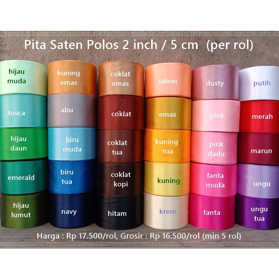 

DISCOUNT TODAY PSP13 Pita Saten Polos 2 inch per rol