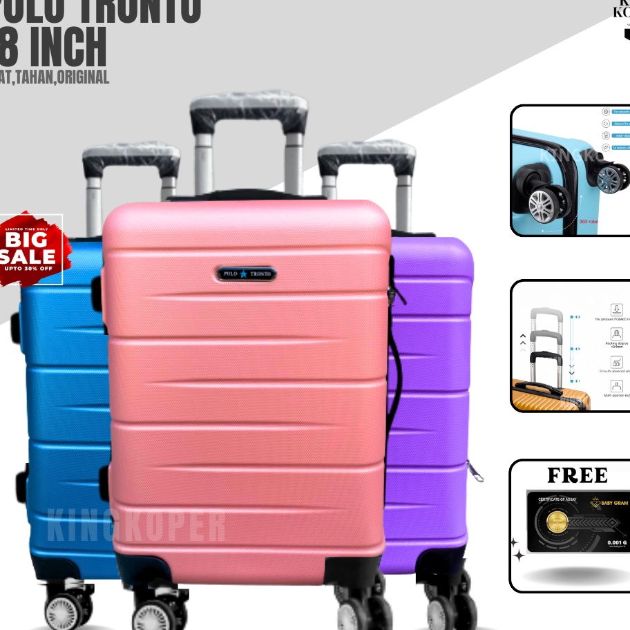 KUALITAS TERJAMIN Koper 18 inch Polo 32 ukuran cabin  kabin  koper fiber  koper import  koper murah