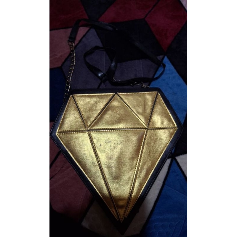 Tas Selempang wanita warna gold