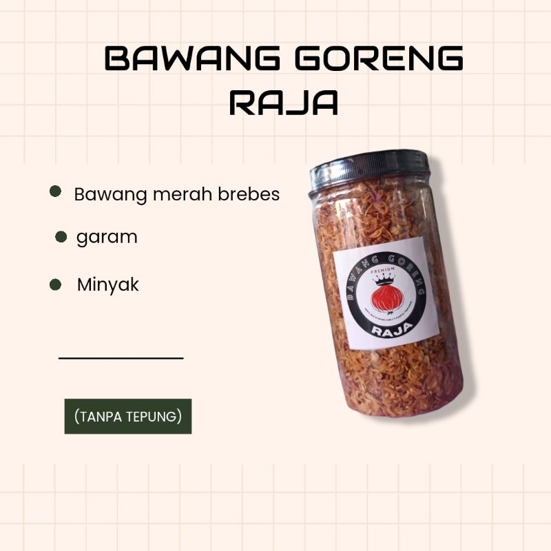 

BAWANG GORENG ASLI TANPA TEPUNG | toples 1000ml | berat 300gram