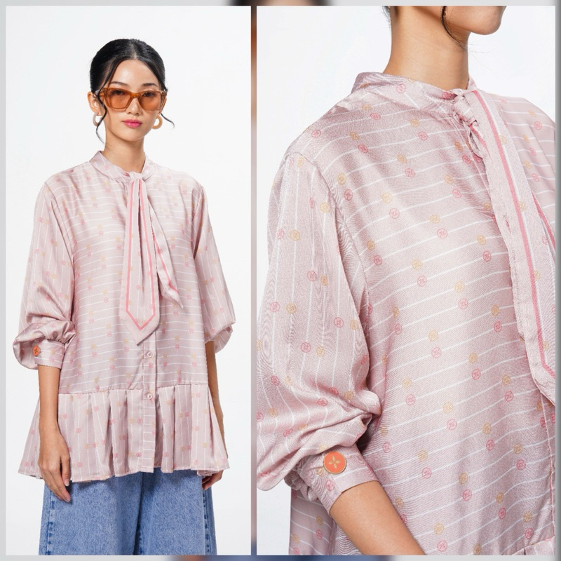 ALEZA - IVY TOP PINK- minus Tali|| atasan wanita