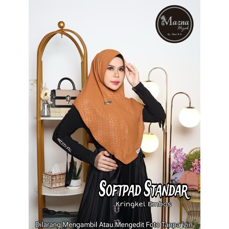 JILBAB INSTAN CRINKLE EMBOS PREMIUM SOFTPED UKURAN M ORI MAZNA HIJAB