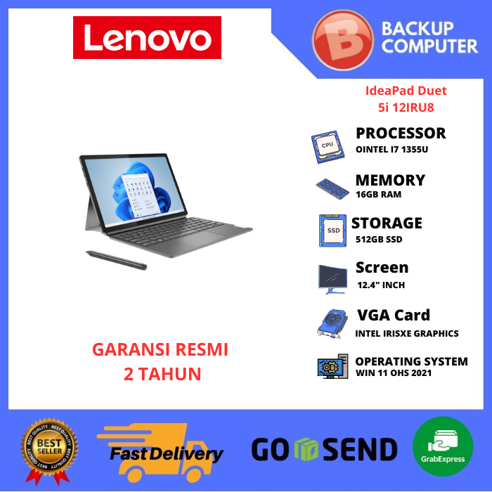 LAPTOP 2-IN-1 Lenovo IdeaPad Duet 5i 12IRU8 83B3004NID I7 1355U 16GB RAM