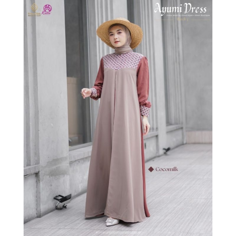 ayumi fauziah dress only|dress outer menyatu | dress renda by emka hijab x kaen