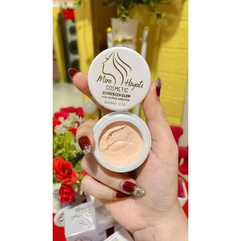 Sunscreen wajah MH Mira Hayati cosmetics original BPOM 0% Alkohol Brightening + Hydrating Skin - Tek