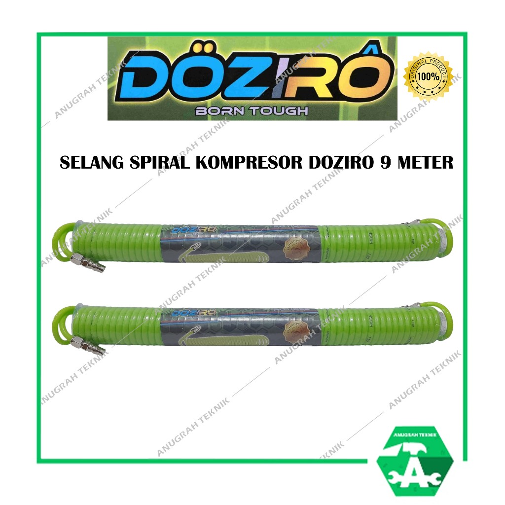 Selang Angin Kompresor 9 M / Selang Spiral 9 Meter Doziro
