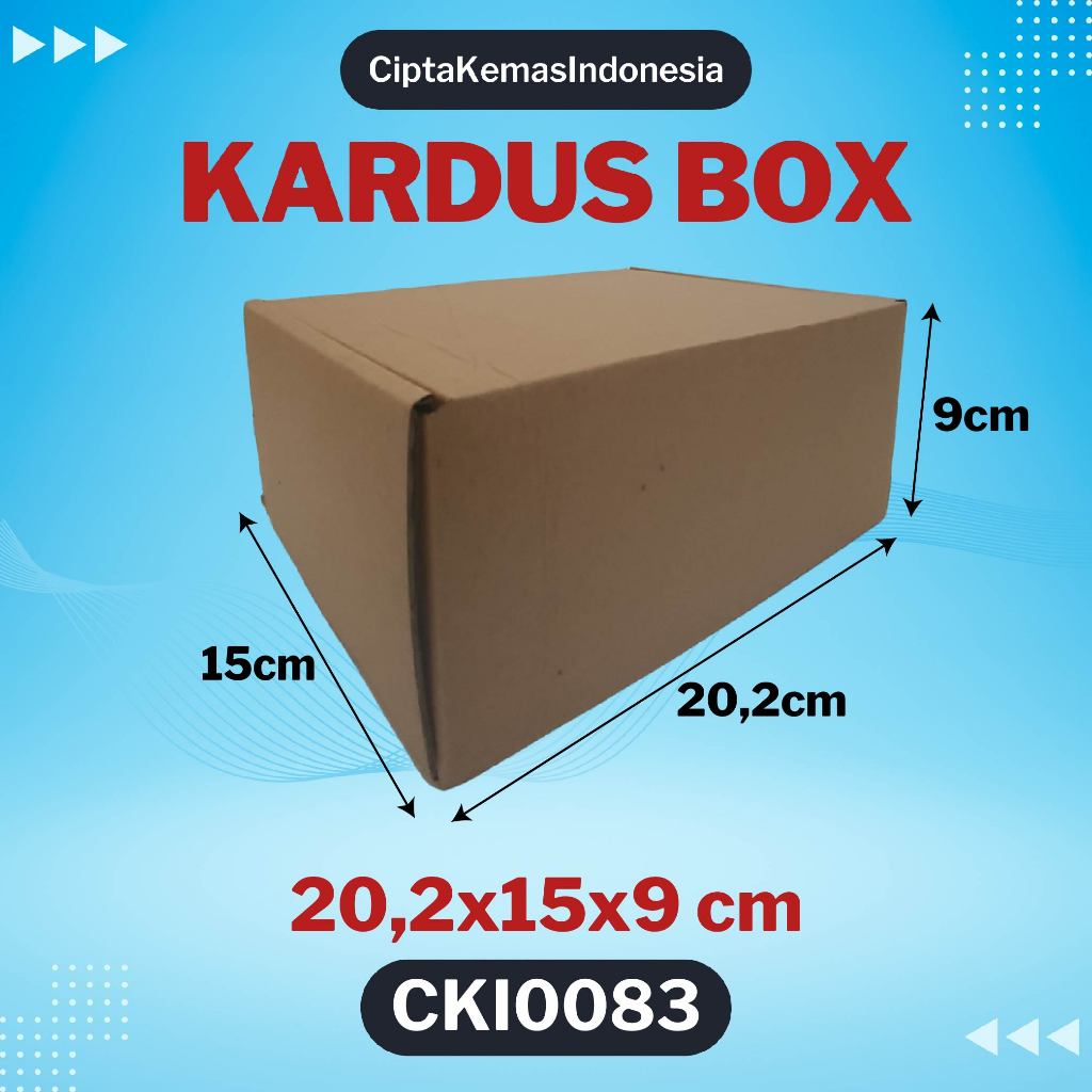 

Kardus Box Die Cut 20,2x15x9 cm Dus Packing Packaging Polos