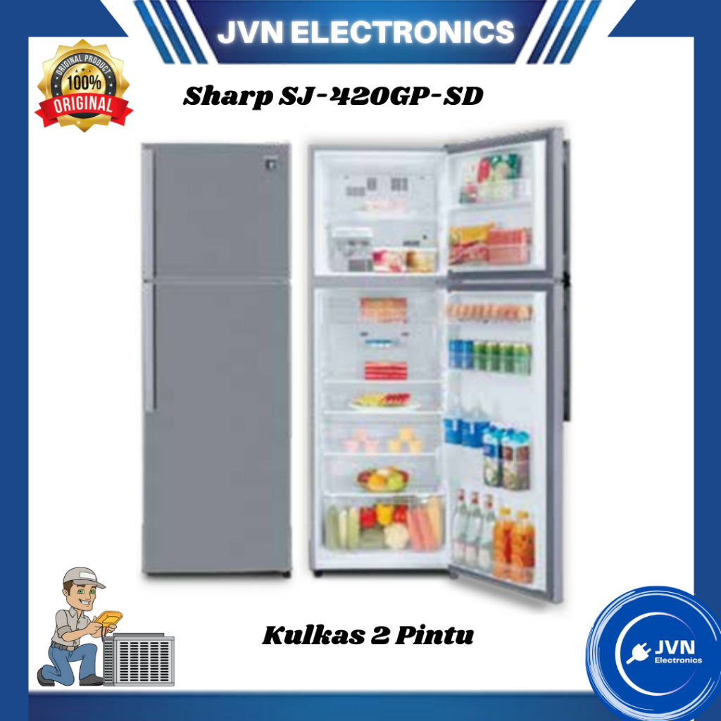 Kulkas 2 Pintu Sharp SJ-420GP-SD