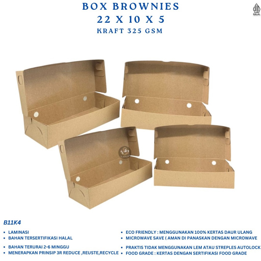 

Dus Brownies 22 Dus 22x10x5 325 Gsm Laminasi (B11K4-22X10X5 Cm)