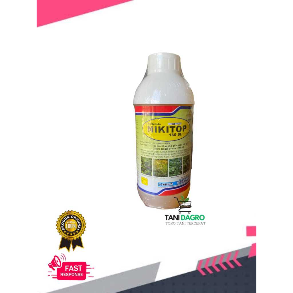 HERBISIDA NIKITOP 160 SL 1 LITER - membasmi rumput rumahan sampai akar
