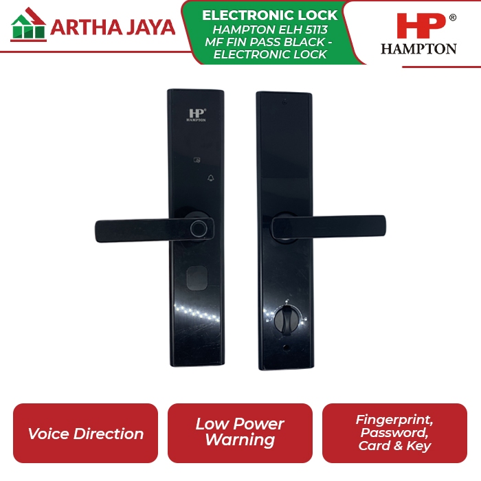 HAMPTON ELH 5113 MF FIN PASS BLACK - ELECTRONIC LOCK