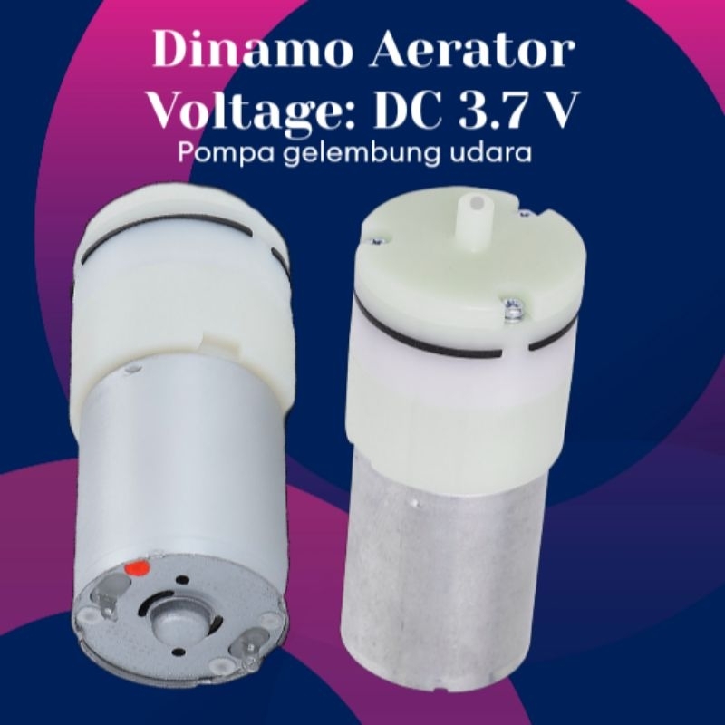 Dinamo aerator 3,7 Volt/Pompa udara aquarium gelembung besar