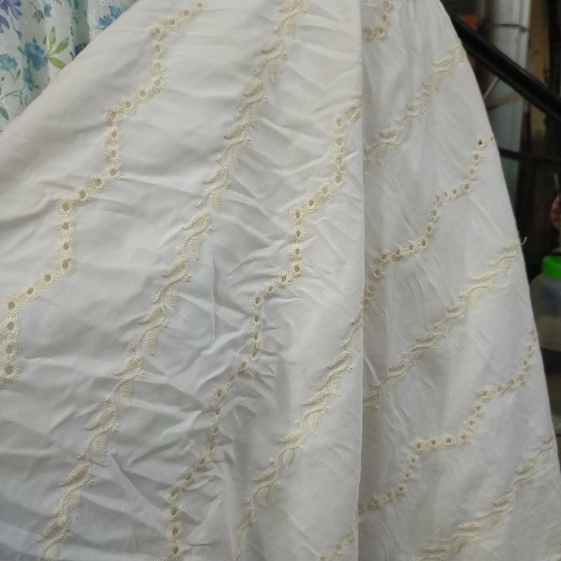 BAHAN KATUN TC BORDIR/KAIN TC BORDIR IMPORT(HARGA UNTUK 0,5M)