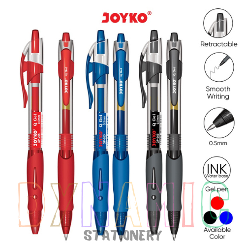 

Gel Pen Pulpen Pena Joyko GP-265 Black / Blue / Red Q Gel 0.5 mm (PER PCS) / Bolpen Joyko GP-265 / Pulpen Murah Enak Sekolah Kantor / Alat tulis Kantor / Alat Tulis Sekolah