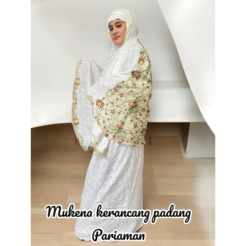 Mukena Kerancang Padang Bordir Punggung | Bahan Katun Paris Berkualitas | Bordir Punggung Mewah