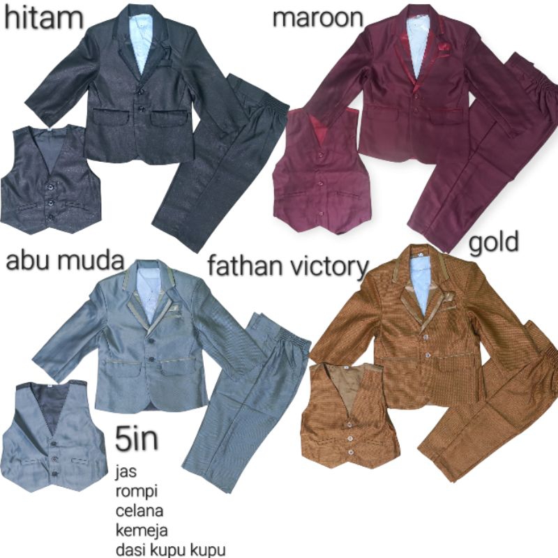 0-13tahun stelan jas 5in anak laki laki premium stelan tuxedo anak laki laki stelan baju pesta anak
