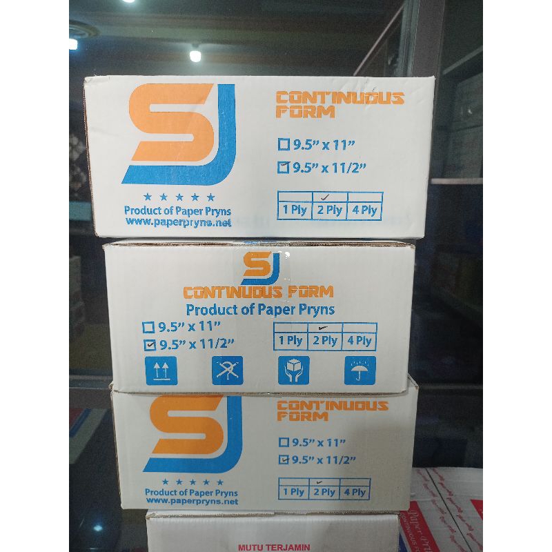 

CONTINUOS FORM SJ STANDAR 9,5 X 11/2 2PLY NCR BAGI 2