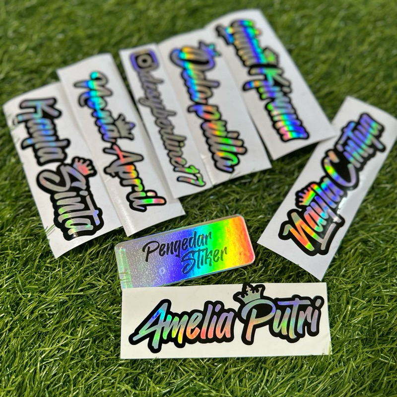 

Stiker Hologram Nama Custom Lis Hitam