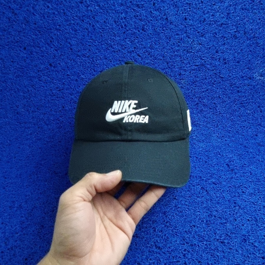 topi nike korea hitam katun second original