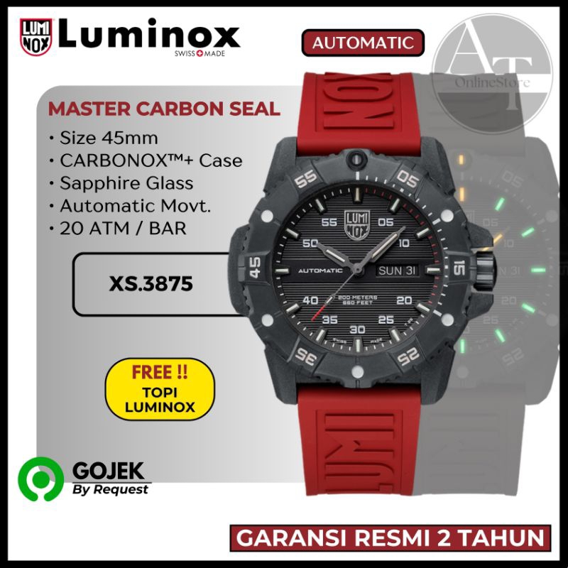 Jam Tangan Pria Luminox 3875 Master Carbon Seal Automatic ORIGINAL Resmi