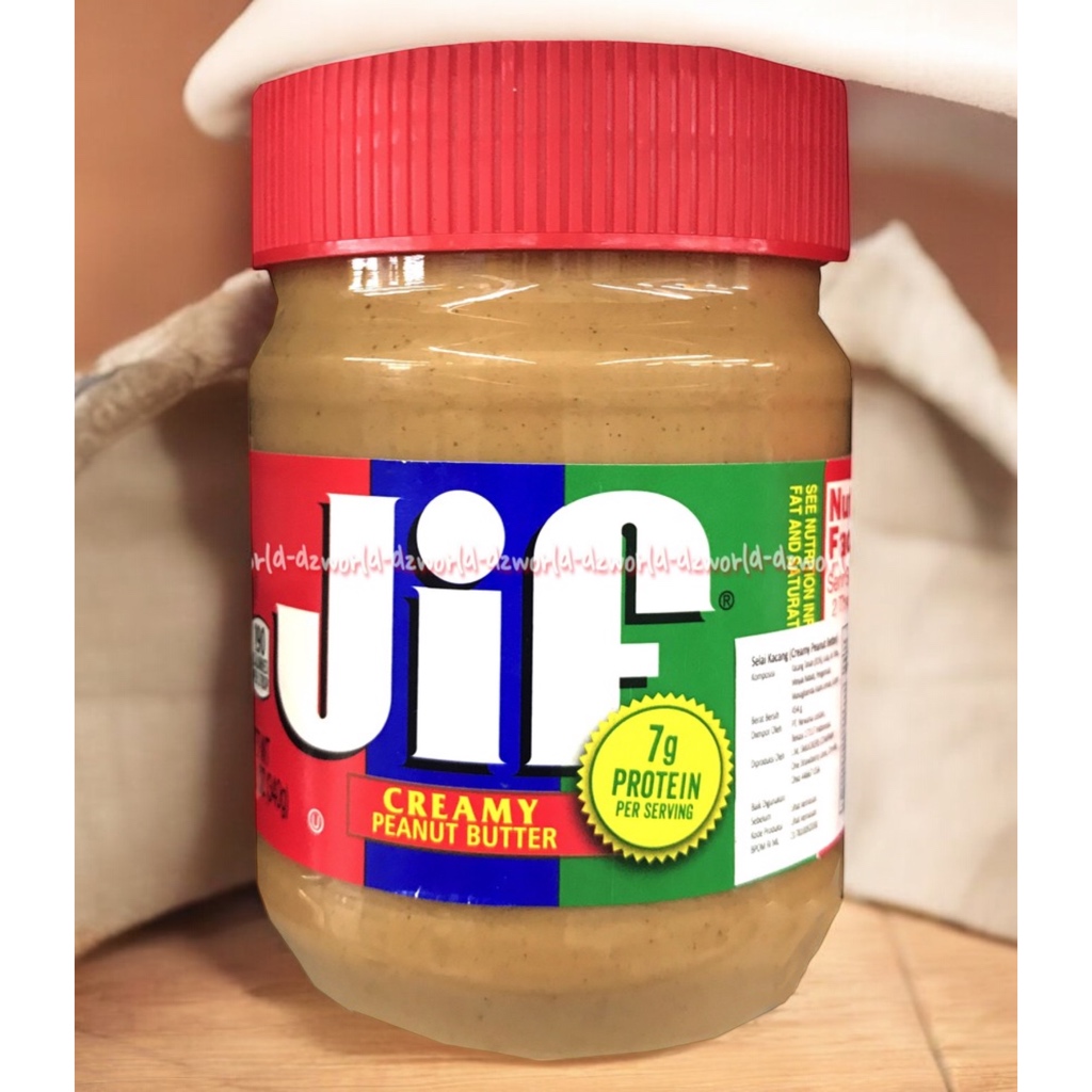 

Jif Creamy Peanut Butter 340gr Selai Kacang Tidak Mengandung Bahan Pengawet Jiff Jar Jam