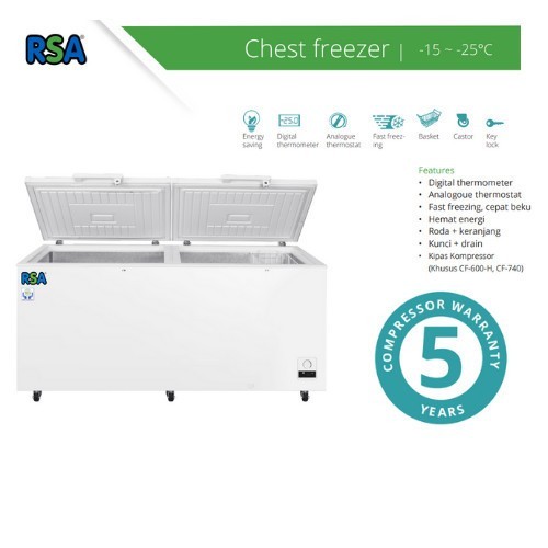 RSA Chest Freezer CF-600H / CF 600 RSA/ Freezer Box 500 liter