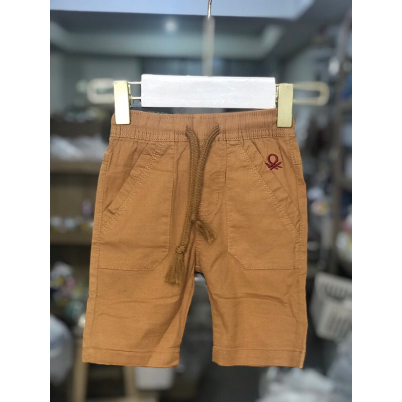 CELANA PENDEK ANAK LAKI LAKI 3/4 PINGGANG KARET COKLAT CR339