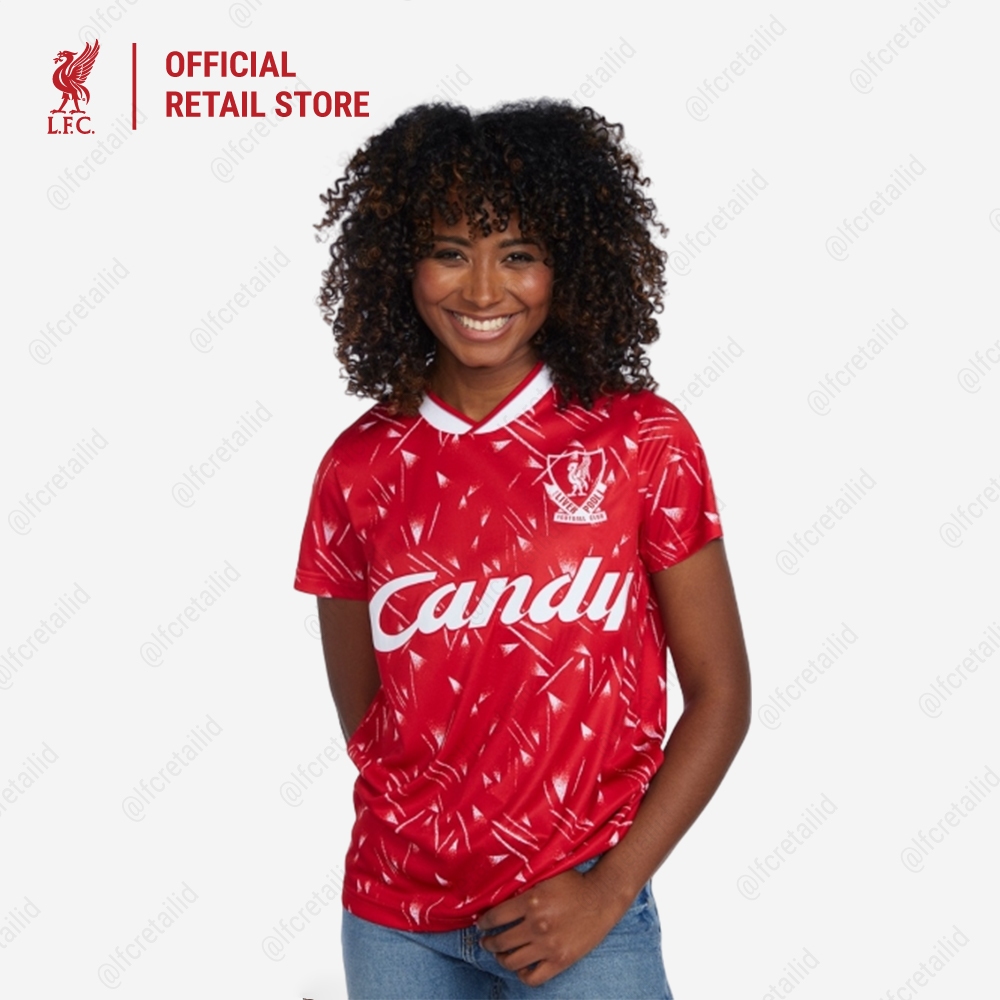 Liverpool FC Retro Women Candy Home Shirt  - Official LFC Jersey Original Wanita