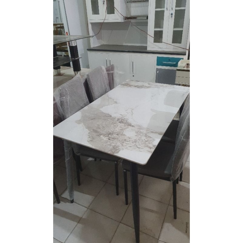 kursi makan 4k batu granit/kursi makan import/meja makan batu granit